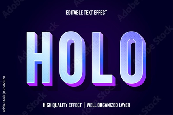 Obraz Holo 3d Text Effect Style
