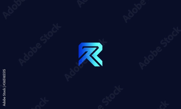Fototapeta Abstract, Creative, Minimal and Unique Alphabet letter R logo