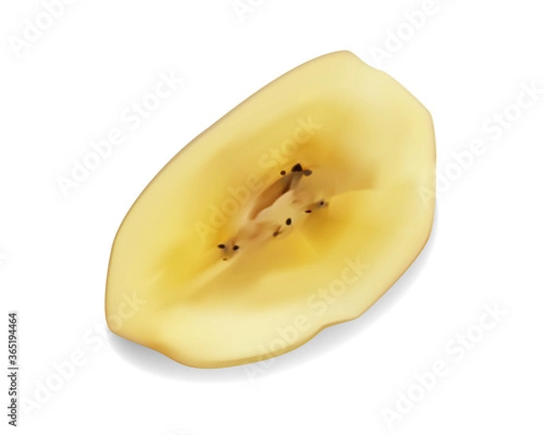 Obraz バナナチップスイラスト/ドライバナナ/どんな背景でもよく馴染む/イラレブック