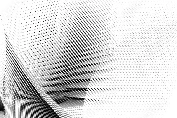 Fototapeta Abstract halftone dots and lines light background, geometric dynamic pattern, vector modern design texture for card, cover, poster, decoration.