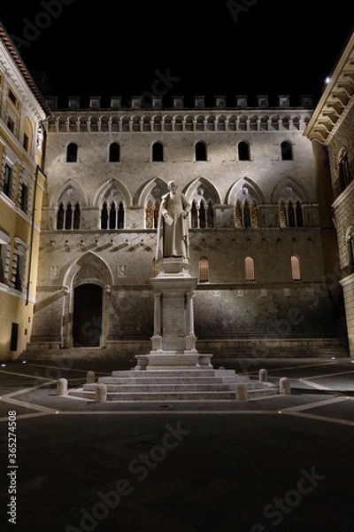 Obraz Piazza Salimbeni a Siena
