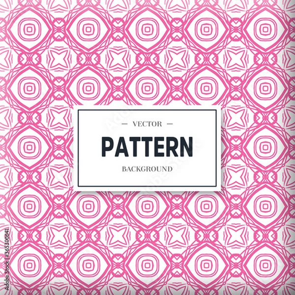 Fototapeta Seamless geometric ornamental vector pattern. Abstract background