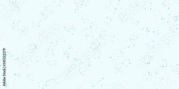 Obraz Light pink, blue vector doodle background with flowers.