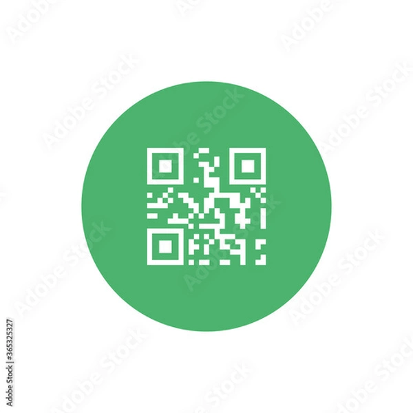 Fototapeta QR code. Scanning QR code. Modern technologies. Cashless payment concept. Vector illustration
