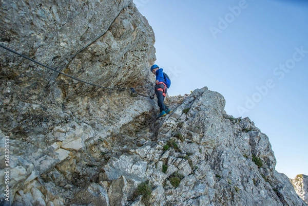 Obraz rock climber on a rock