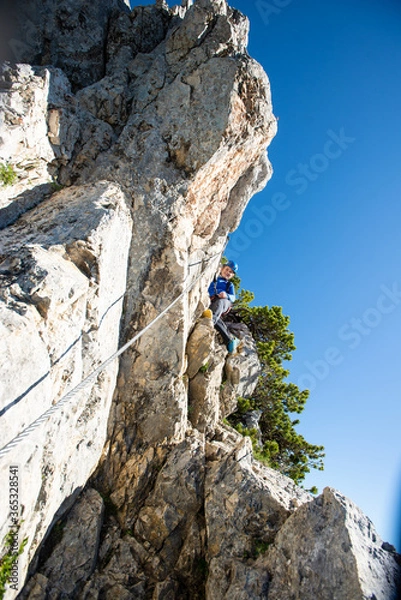 Obraz rock climber on a rock