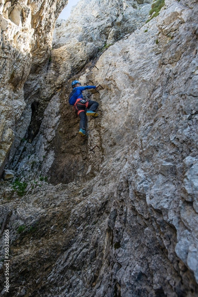 Obraz climber on the rock