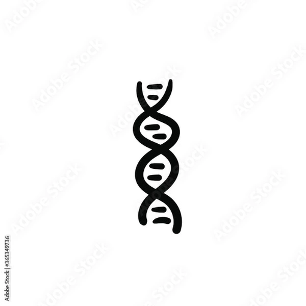 Obraz Hand drawn DNA. Simple vector icon