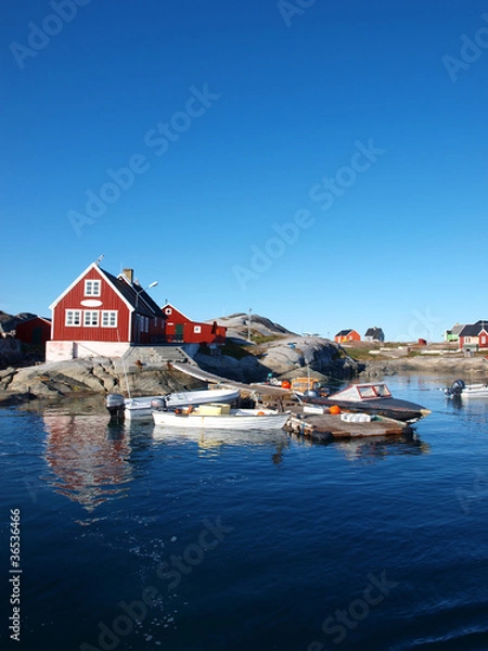 Obraz Wioska rybacka Oqaatsut.