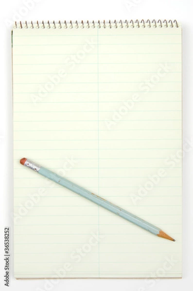 Obraz Notepad and pencil