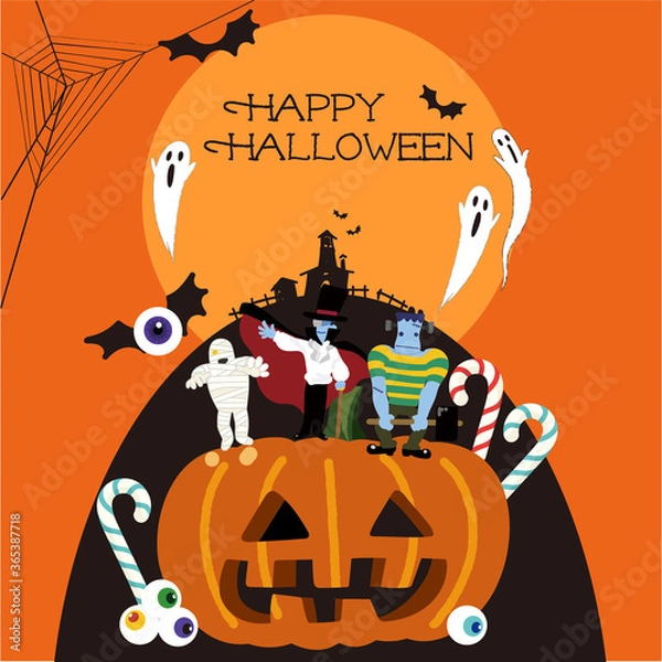 Obraz ハロウィーン　背景　素材