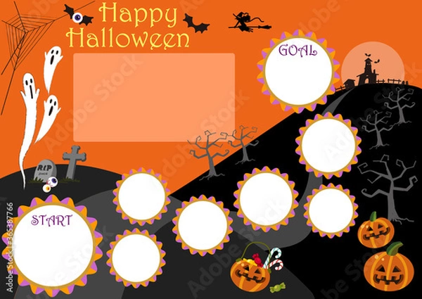 Obraz ハロウィーン　スタンプ　台紙