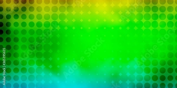 Fototapeta Light Blue, Yellow vector layout with circles. Abstract colorful disks on simple gradient background. Pattern for websites, landing pages.