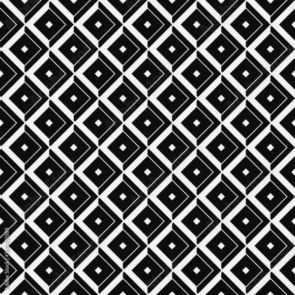Fototapeta Seamless abstract geometric pattern with rhombus grids
