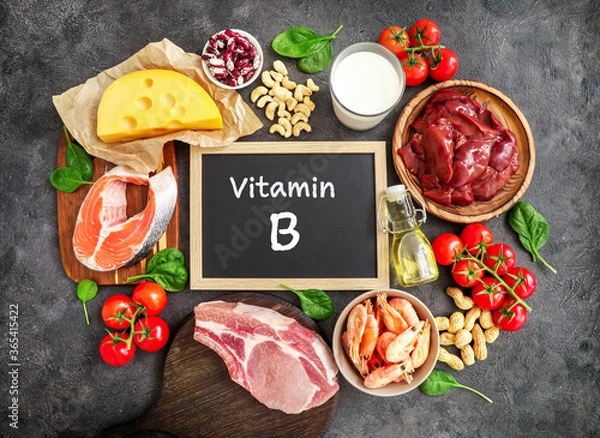 Obraz High vitamin B sources assortment