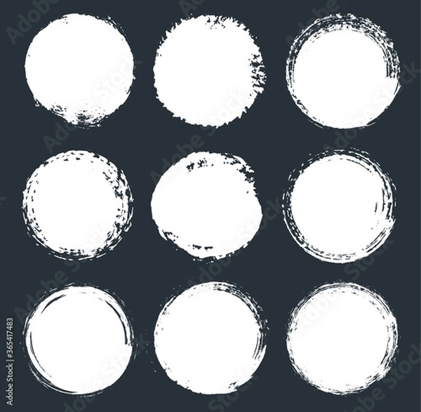 Fototapeta Set of white grunge frames.