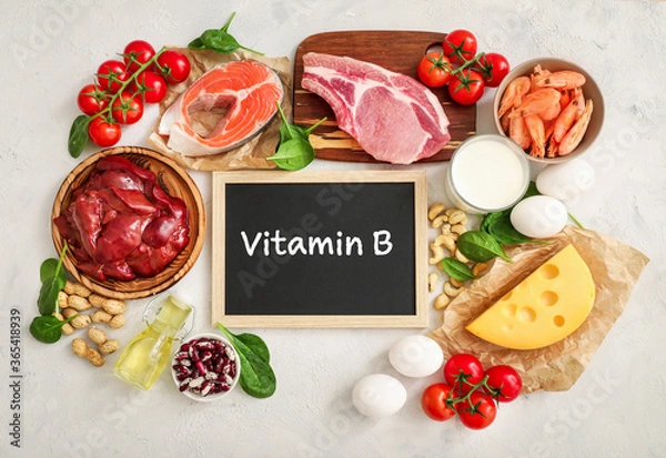 Obraz High vitamin B sources assortment