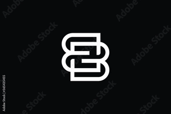 Obraz Minimal Innovative Initial B logo and BB logo. Letter B BB creative elegant Monogram. Premium Business logo icon. White color on black background