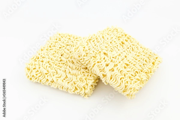 Fototapeta Fried noodles on a white background