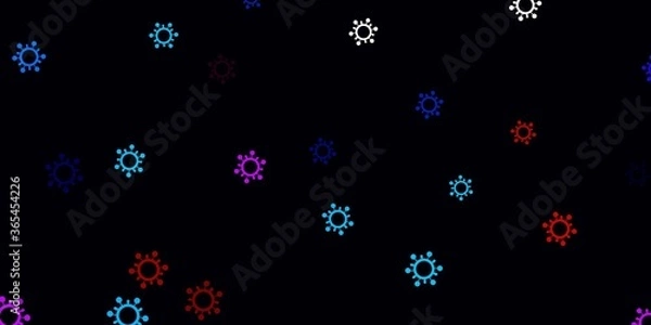 Obraz Light blue, red vector template with flu signs.