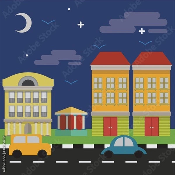 Obraz night view of city