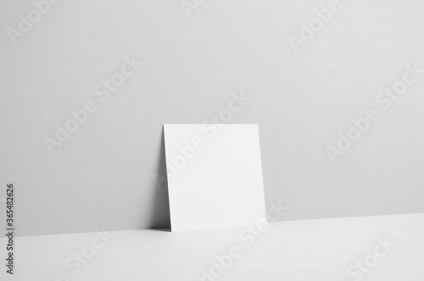 Fototapeta Square Flyer / Invitation Mock-Up - Wall Background