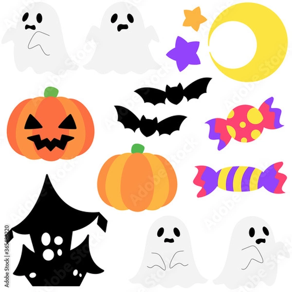 Fototapeta ハロウィンの素材セット