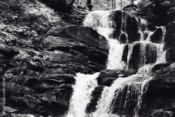 Obraz Waterfall in the mountains of the Carpathians.