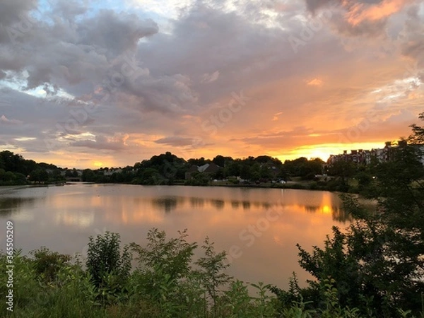 Obraz Sunset at Lake