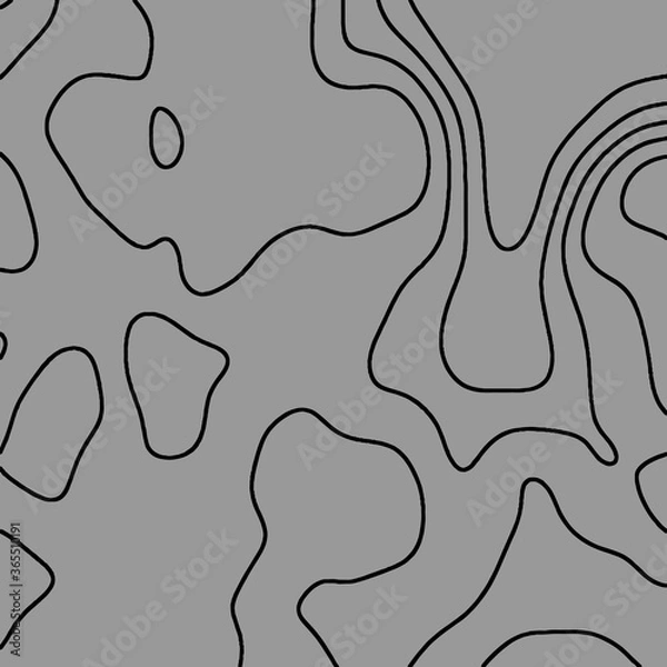 Fototapeta Contour illustration. Abstract topographic map background. Geography scheme.
