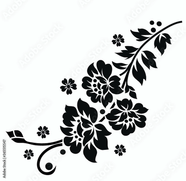 Obraz flower motif design element	