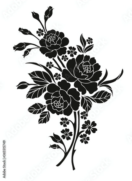 Obraz flower motif design element	