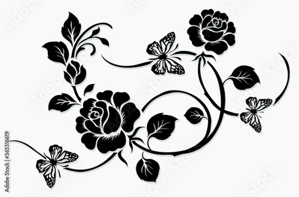 Obraz flower motif design element