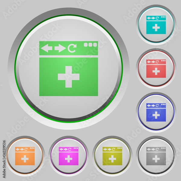 Fototapeta browser add new tab push buttons