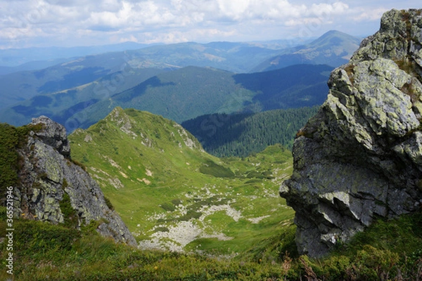 Obraz Mountain landscape in the Maramoros protected Massif