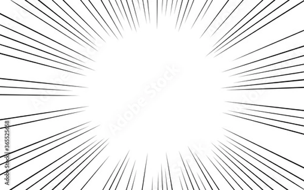 Fototapeta 集中線　放射状の強調効果
