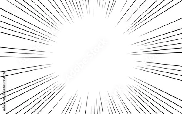 Fototapeta 背景素材：黒い集中線のイラスト