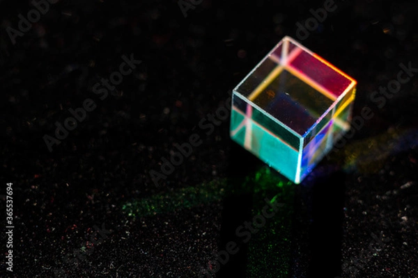 Obraz Color square crystal with rainbow
