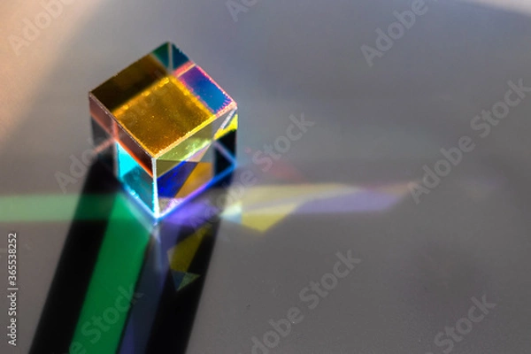 Obraz Color square crystal with rainbow