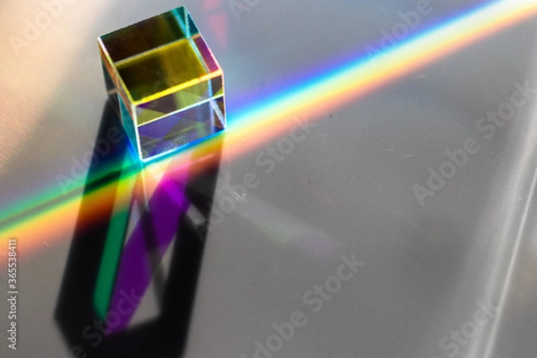 Obraz Color square crystal with rainbow
