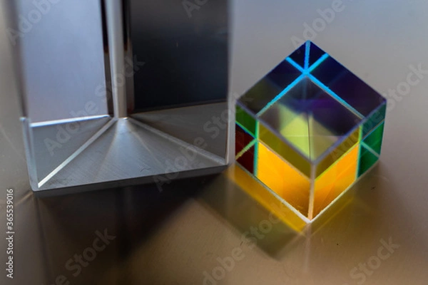Obraz Color square crystal with rainbow