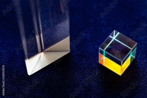 Obraz Color square crystal with rainbow