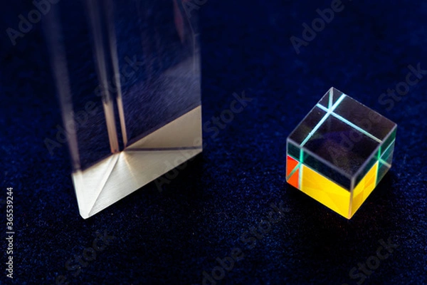 Obraz Color square crystal with rainbow