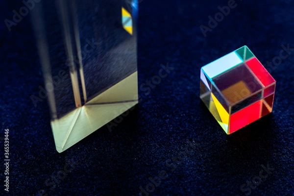 Obraz Color square crystal with rainbow