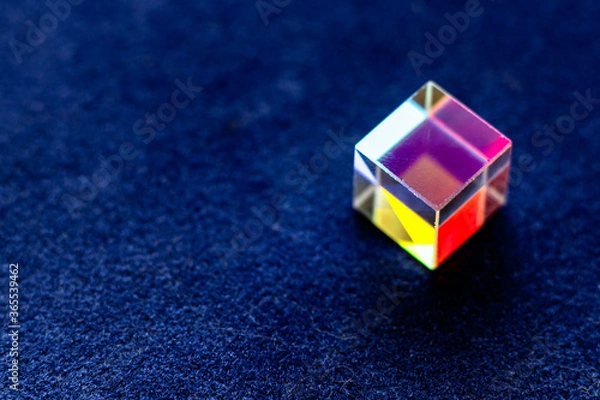 Fototapeta Color square crystal with rainbow