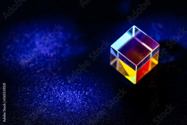 Obraz Color square crystal with rainbow