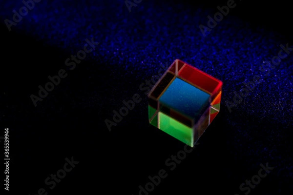 Fototapeta Color square crystal with rainbow
