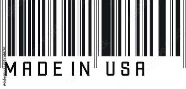Obraz barcode made in usa