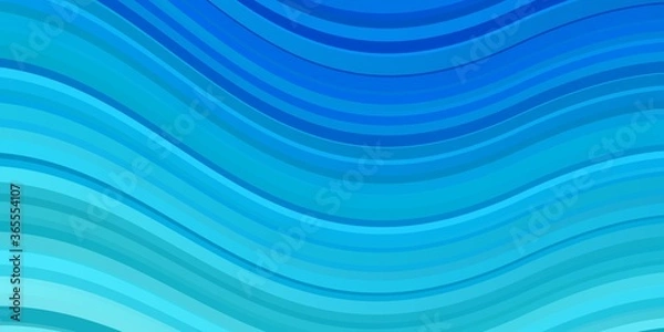 Fototapeta Light BLUE vector layout with wry lines. Colorful illustration in circular style with lines. Best design for your ad, poster, banner.