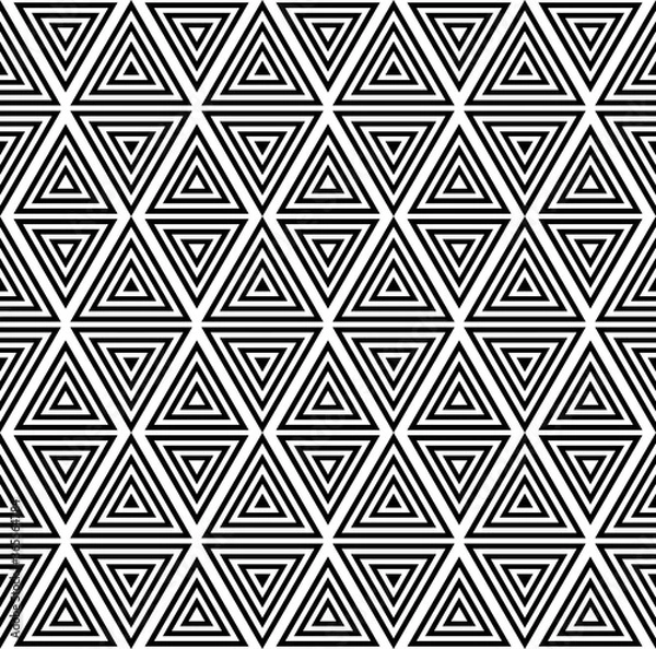 Fototapeta Seamless geometric triangles pattern and texture.